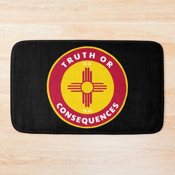 Item preview, Truth or Consequences New Mexico - NM Badge with a Zia Flag Roundlet designed and sold by palmettodigital.