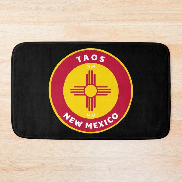Item preview, Taos New Mexico - NM Badge with a Zia Flag Roundlet designed and sold by palmettodigital.