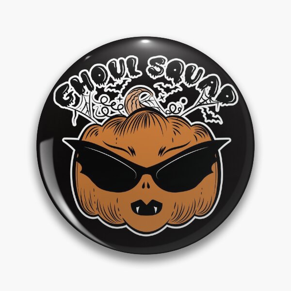 Item preview, ghoul squad, halloween pumpkin face with sunglasses vampy pumpkin, bats goth, dark pumpkin designed and sold by FRKI-DIDI.