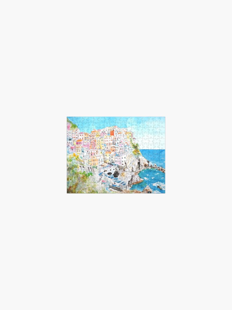Puzzle for Sale avec l'œuvre « Italie Cinque Terre aquarelle » de