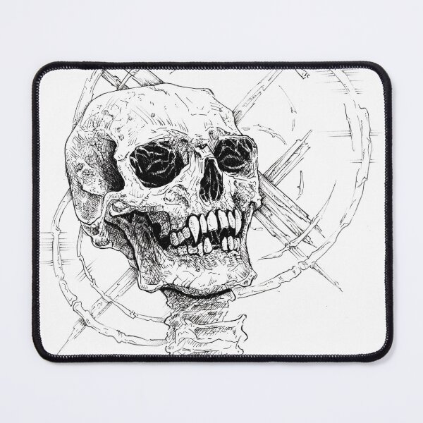Item preview, Decay , Punk Skull, pen and ink gothic heavy metal , tattoo skeleton drawing designed and sold by Amanda Irene.