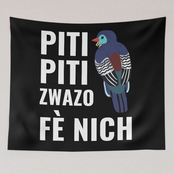 Item preview, Little by Little, the Bird Builds Its Nest | Haiti Earthquake | Trogon Bird designed and sold by NoirOwned.