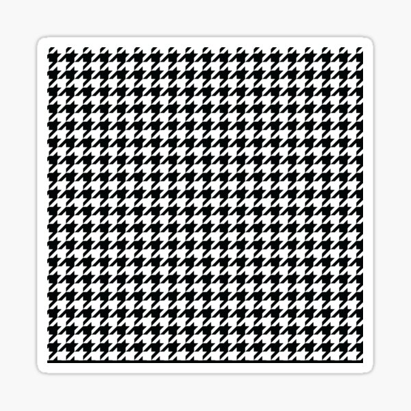 Houndstooth Black and White Pattern Sticker