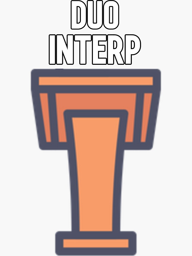"Duo interpretation Speaking Event" Sticker for Sale by MasterDebate