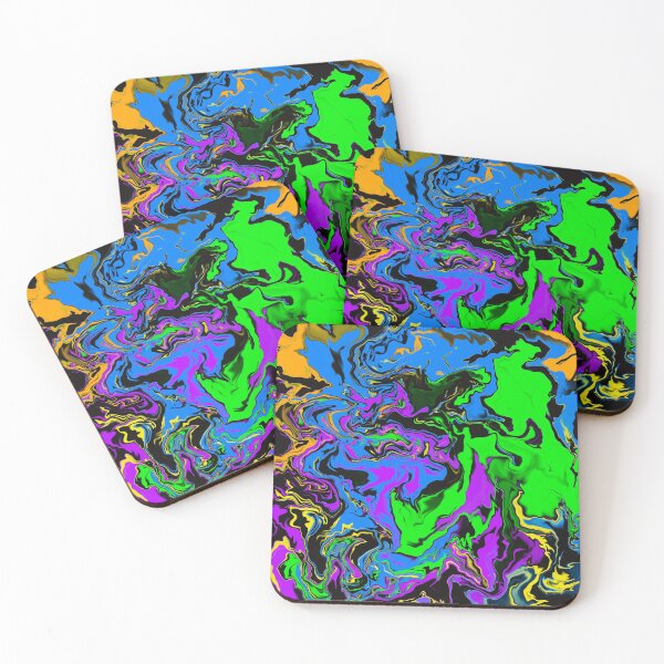 Item preview, Neon Swirls on Black designed and sold by clounewcomb.