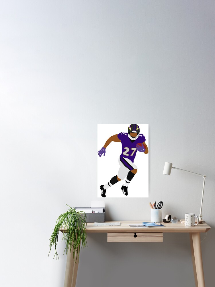 J.K. Dobbins football Paper Poster Ravens 5 - Jk Dobbins - Sticker