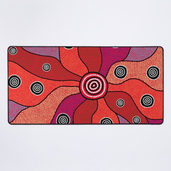 Authentic Aboriginal Art - Central Lands Desk Mat