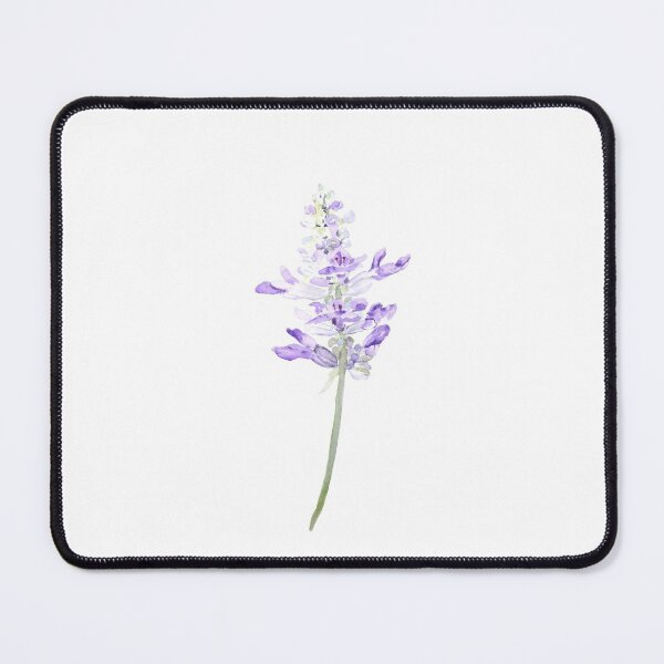 Item preview, hand painted one purple fernleaf lavender watercolor designed and sold by ColorandColor.