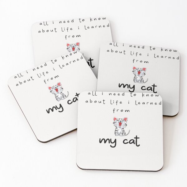 Item preview, all i need to know about life i learned from my cat	 designed and sold by shopghita45.