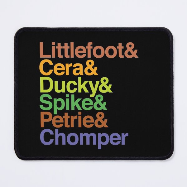 Item preview, The Land Before Time (Gang Of Five + Chomper) Helvetica Names designed and sold by ijanet.