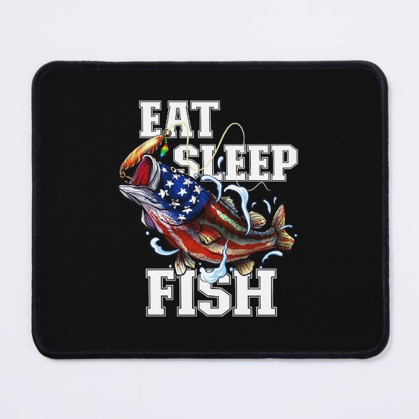 Item preview, Eat Sleep Fish - American Flag Bass Fishing designed and sold by Meliafroggy.