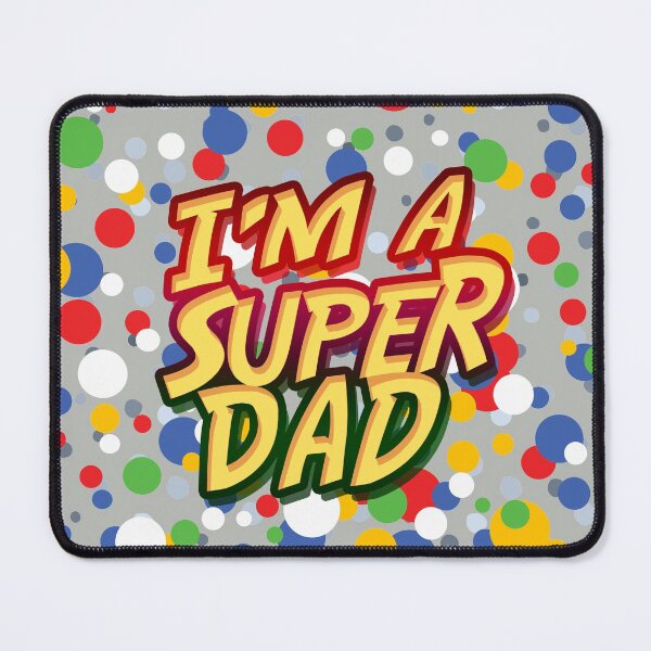 Item preview, I'm a super dad, Polka dot man, light rhino gray color designed and sold by yashik.