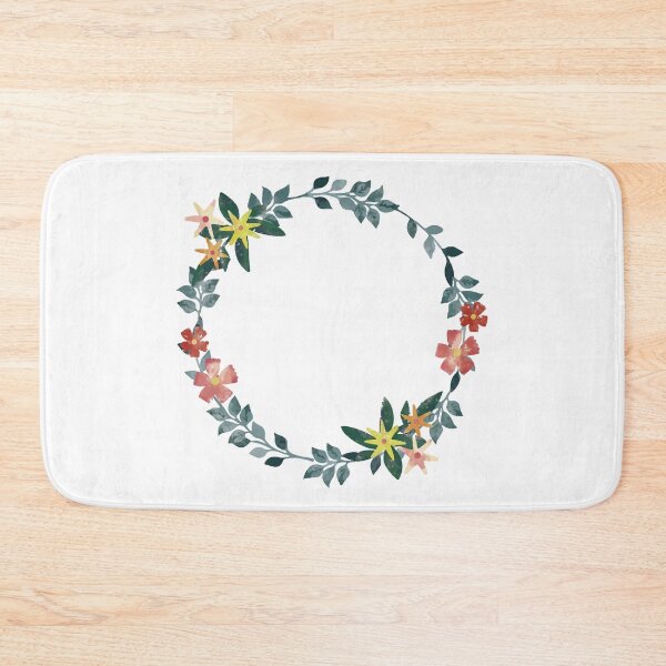 Item preview, Watercolor  Flowers and Leaves wreath designed and sold by monodesigns.