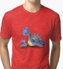 Lapras Pokemon Mother & Child Tri-blend T-Shirt