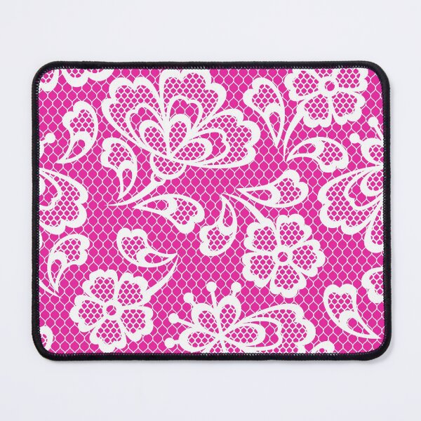 Item preview, Pink and White Lace Pattern. Elegant Chic White Floral Lace Pattern designed and sold by silviaol.