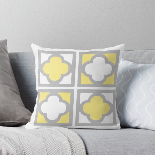 Item preview, Bloques de brisa cuatrifolios amarillos y grises designed and sold by 7SistersGraphX.