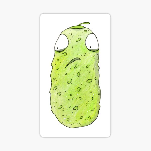 Grumpy Pickle Or Cucumber Sticker For Sale By Bananaslugart Redbubble