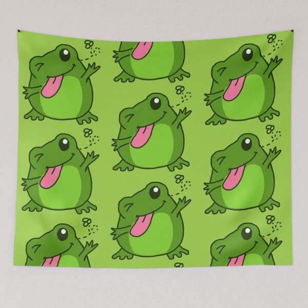 Item preview, Kawaii Frog Sticking Tongue Out designed and sold by MagicStrawberry.