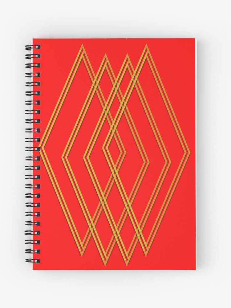 Linked Diamonds Spiral Notebook for Sale by PharrisArt
