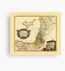 Map Of Palestine 1790 Canvas Print