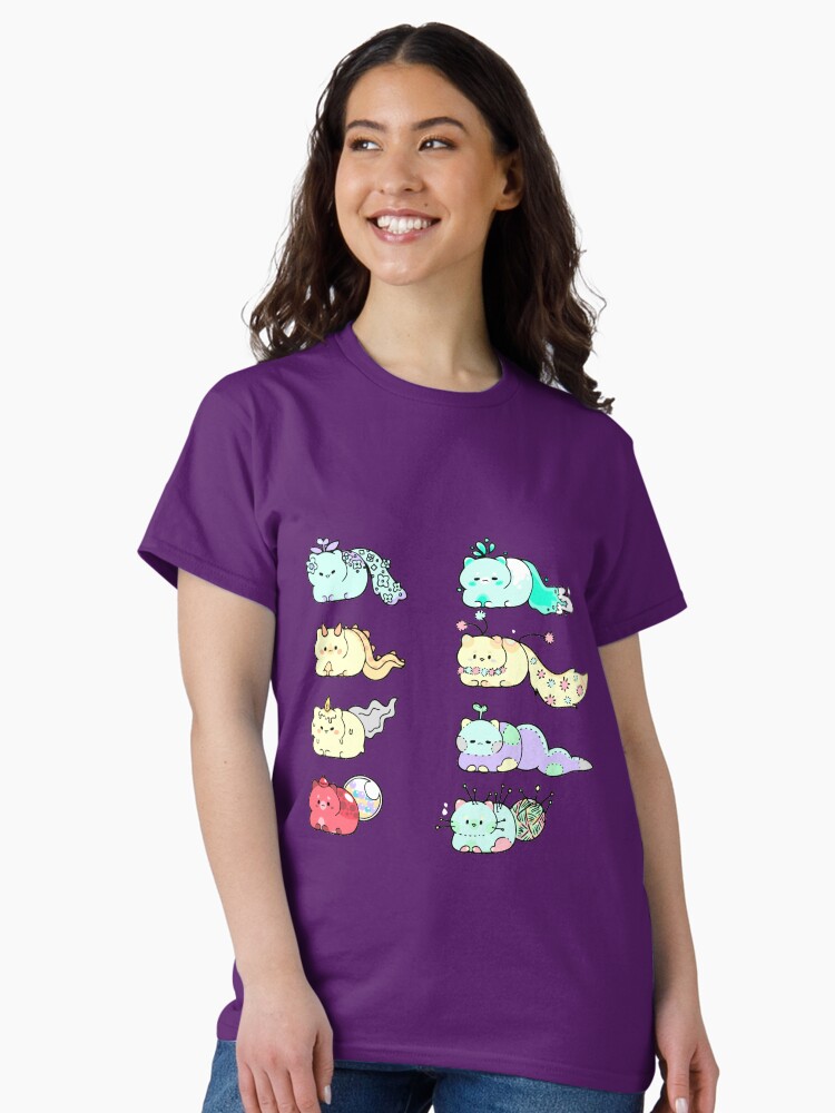 Imagen 1 de 7, Camiseta clásica con la obra Gatos lindos, diseñada y vendida por FotoLibreStudio.