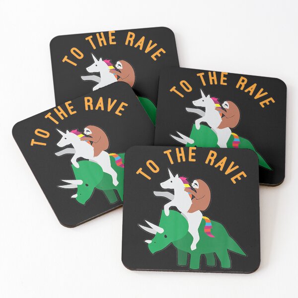 Item preview, Chibi Art Funny Unicorn Sloth Riding Dinosaur To The Rave Classic designed and sold by LeonConnelly90.