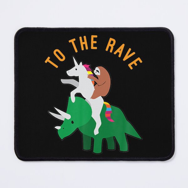 Item preview, Chibi Art Funny Unicorn Sloth Riding Dinosaur To The Rave Classic designed and sold by LeonConnelly90.