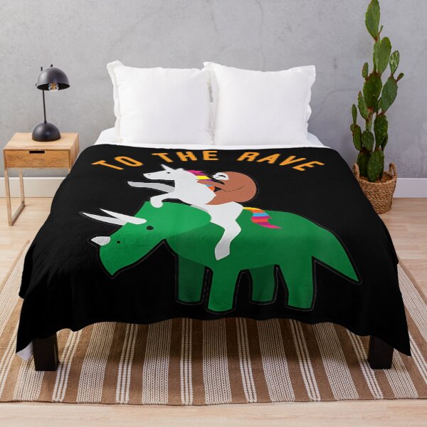 Item preview, Chibi Art Funny Unicorn Sloth Riding Dinosaur To The Rave Classic designed and sold by LeonConnelly90.