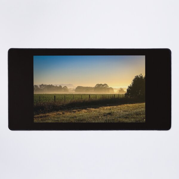 Misty Winter Sunrise in Rural Victoria #2 Desk Mat