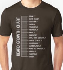 Beard growth length measurement chart Unisex T-Shirt