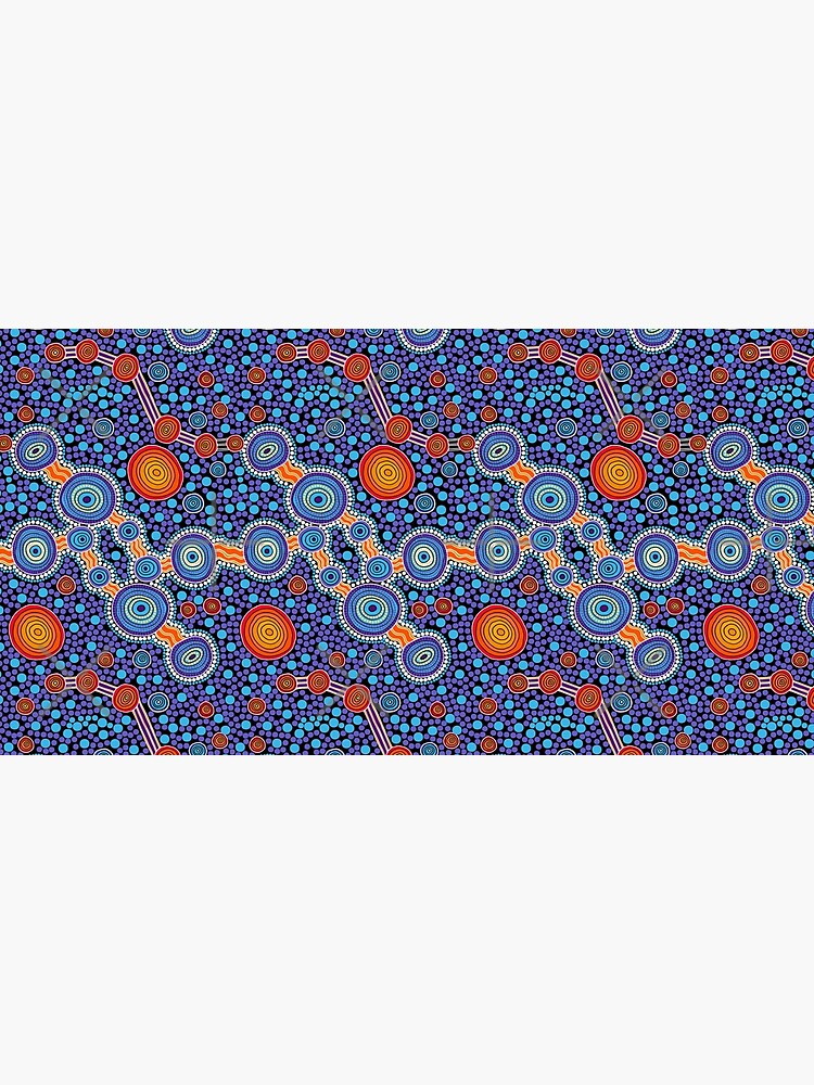 Authentic Aboriginal Art - The Journey Blue by HogarthArts