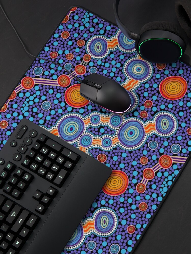 Alternate view of Authentic Aboriginal Art - The Journey Blue Mouse Pad
