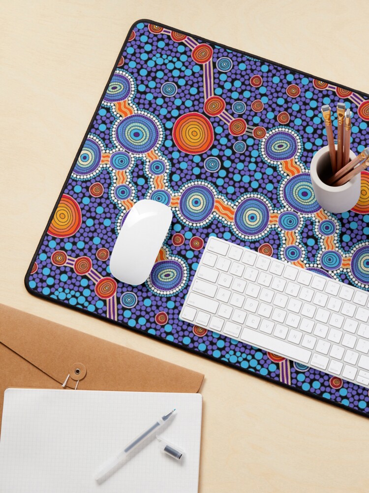 Alternate view of Authentic Aboriginal Art - The Journey Blue Mouse Pad