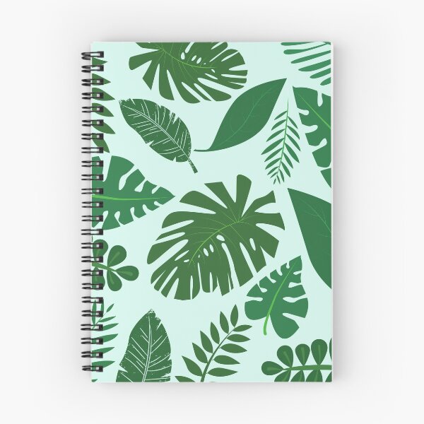 Item preview, Tropical green leaves on light blue background designed and sold by ABInspired.