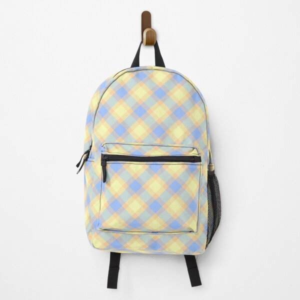 Item preview, Pastel Blue Yellow And Orange Diagonal Buffalo Plaid designed and sold by Tamas Das.