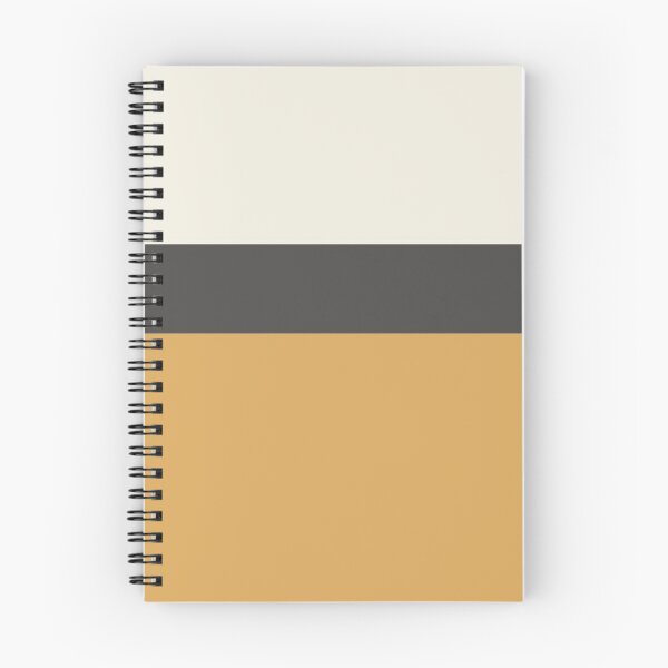 Artikelvorschau, Minimalistisches Colour Block Triple in gedecktem Senfgold, Charcoal und Cream Beige entworfen und verkauft von kierkegaard.