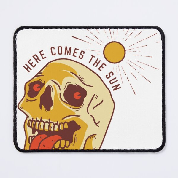 Item preview, Here comes the sun Brown and Green Biker Circle Surfing Skull Laptop Sticker designed and sold by Casablancashope.