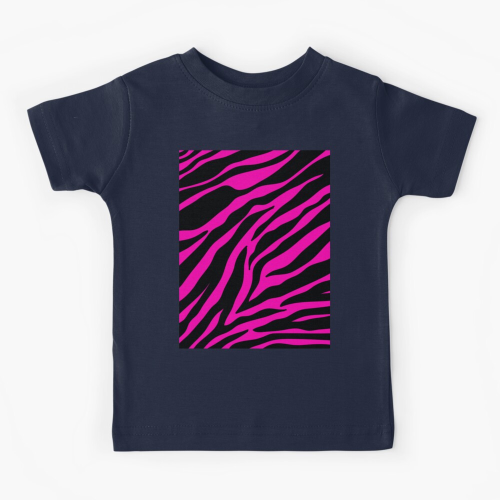 Strawberry Zebra Pattern - Pink Zebra Stripes | Kids T-Shirt