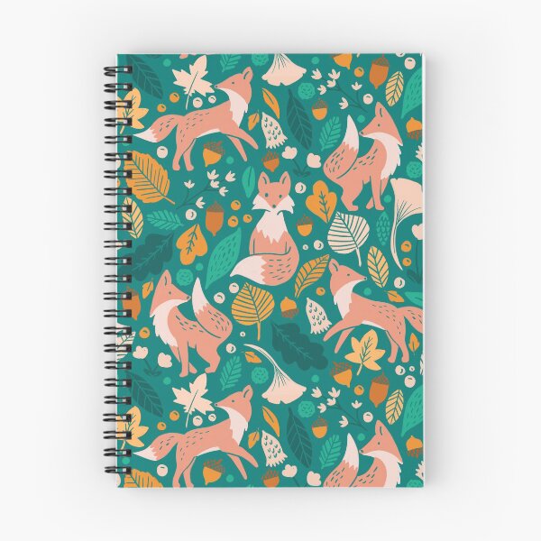 Item preview, Foxes in Teal + Pink designed and sold by latheandquill.