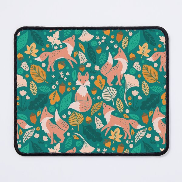 Item preview, Foxes in Teal + Pink designed and sold by latheandquill.