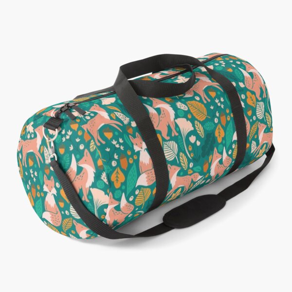 Item preview, Foxes in Teal + Pink designed and sold by latheandquill.