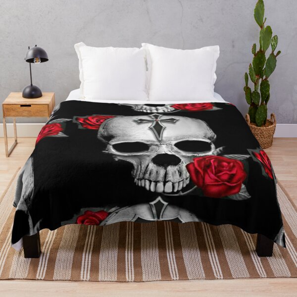 Item preview, Redemption Skull with roses Cross skull designed and sold by slashrose4ever.