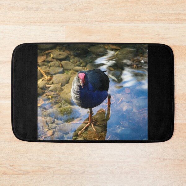 Item preview, Pukeko Swamp Hen in Pond designed and sold by amandaryan-.
