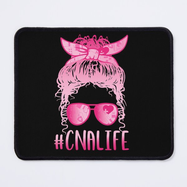 Item preview, Pink Messy Hair Woman Bun CNA LIFE , Certified Nursing Assisting Life, Nursing designed and sold by ARTsPlural.