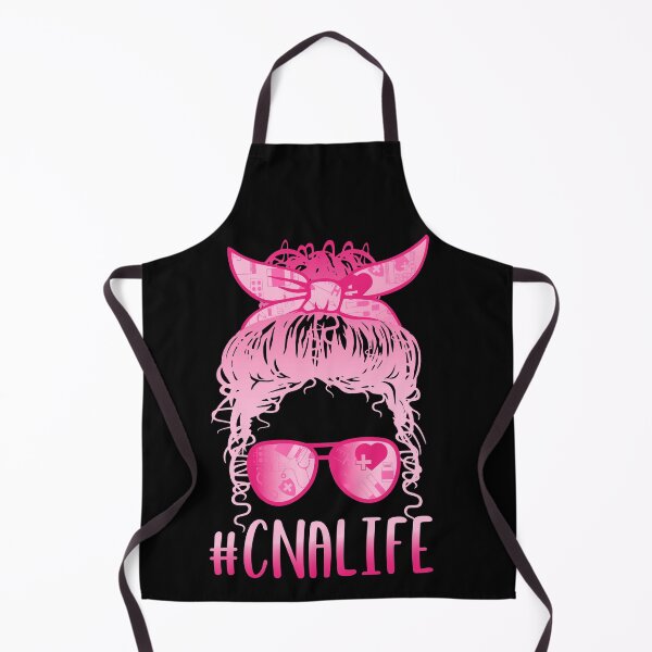 Item preview, Pink Messy Hair Woman Bun CNA LIFE , Certified Nursing Assisting Life, Nursing designed and sold by ARTsPlural.