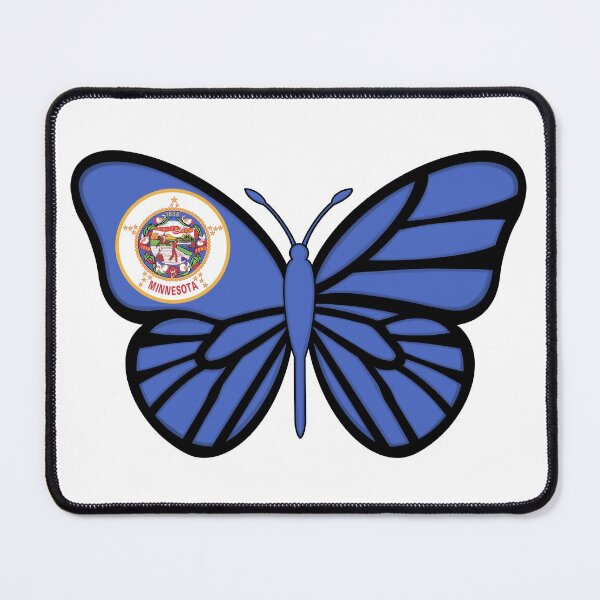 Item preview, State of Minnesota Flag Butterfly  designed and sold by Gsallicat.