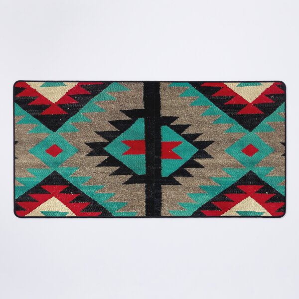 Item preview, Navajo Blanket pattern, turquise, red, grey, black designed and sold by Nostrathomas66.
