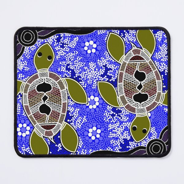 Aperçu de l'œuvre Art aborigène authentique - Tortues de mer créée et vendue par HogarthArts.