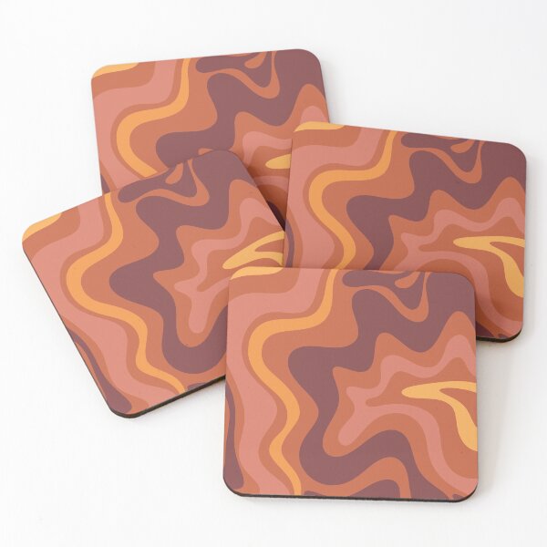 Item preview, Retro Liquid Swirl Abstract Pattern in Warm Terracotta Earth Tones  designed and sold by kierkegaard.