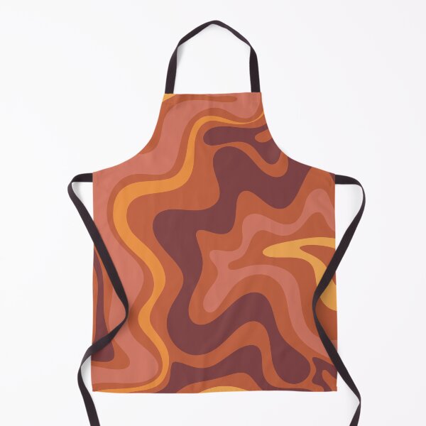 Item preview, Retro Liquid Swirl Abstract Pattern in Warm Terracotta Earth Tones designed and sold by kierkegaard.